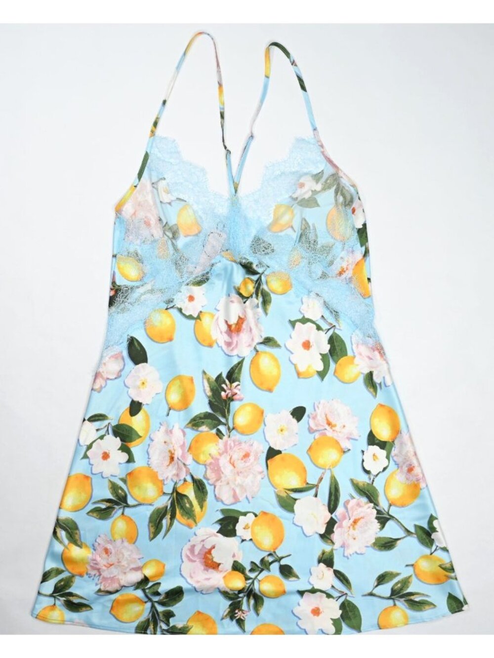 Victoria's Secret Dream Angels Sleep Dress in Blue Lemon Print - Picture 2 of 3
